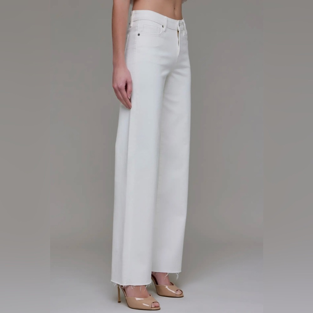 Hidden Denim White Wide Leg Dad Jean - Picture 2 of 8